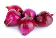 Purple onion isolated on white