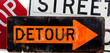 Assorted traffic/road signs on a white background