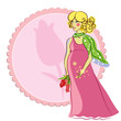 Pregnant elegant woman background