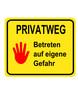 Vektor: Schild Betreten auf eigene Gefahr Schild Betreten auf eigene Gefahr