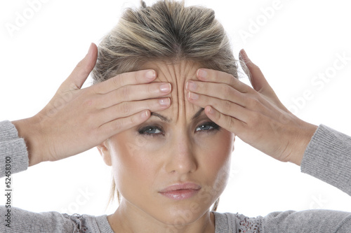 Photo: Model Released. Young Woman With a Headache Model Released. Young Woman With a Headache