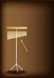 A Musical Bar Chimes on Dark Brown Background