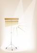 A Musical Bar Chimes on Brown Stage Background