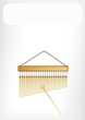 Beautiful Musical Bar Chimes with A White Banner