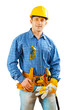 Photo: young worker isolated young worker isolated