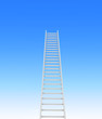 Illustration: ladder leading to a sky - rendered in 3d ladder leading to a sky - rendered in 3d