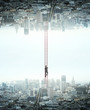 man climbing