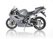 Motorcycle on white background