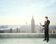 man talking on  phone