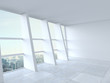 white interior and big window