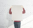 man standing without a face