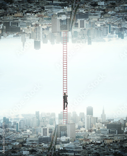 Photo: man climbing man climbing