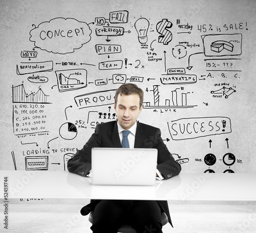 Photo: businessman sitting businessman sitting