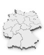 Germany-Deutschland 3d map
