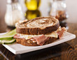 Photo: reuben sandwich with kosher dill pickle and coleslaw reuben sandwich with kosher dill pickle and coleslaw