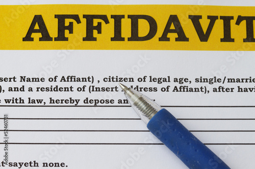 Photo: Affidavit Affidavit