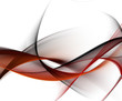Abstract grunge red waves on white background