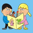 children and book