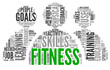 Fitness concept in word tag cloud