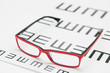 Photo: Reading eyeglasses and eye chart Reading eyeglasses and eye chart