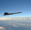 Photo: Supersonic fighter jet at high altitude Supersonic fighter jet at high altitude