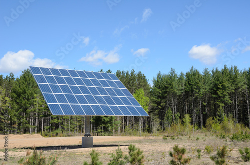 Photo: solar panel in rural setting solar panel in rural setting