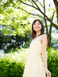 beautiful asian businesswoman in the park
