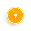 half orange isolated on white background