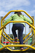 Girl play in a playground