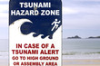 Tsunami evacuation route sign