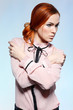 A photo of sexual beautiful girl is in fashion style