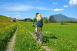 Radfahren, Berge, Wiesen