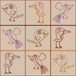 texture with birds