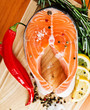 Salmon fillet with lemon