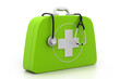 Stethoscope and First Aid Kit.