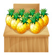 A pineapple fruitstand with an empty board