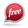 Red free speech bubble
