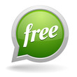 Green free speech bubble