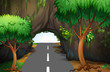 A road under the cave