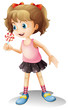 A child holing a lollipop candy