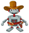 Vector: A robot with a hat and a cigar A robot with a hat and a cigar