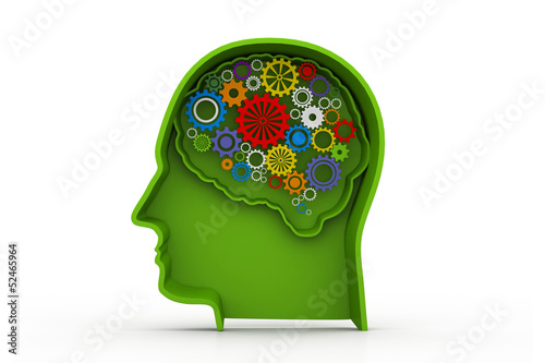 Illustration: Human mind. Human mind.