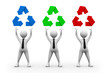 man with recycling symbol.