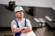 construction worker building a house