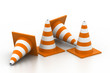 Traffic cones.