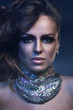 Beautiful woman with big necklace