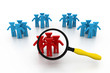 Concept of searching people or employee