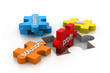 jigsaw puzzle showing business content