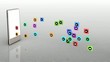 Mobile Apps Seamless Background with alpha channel