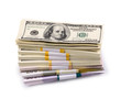 pack of dollars and euro